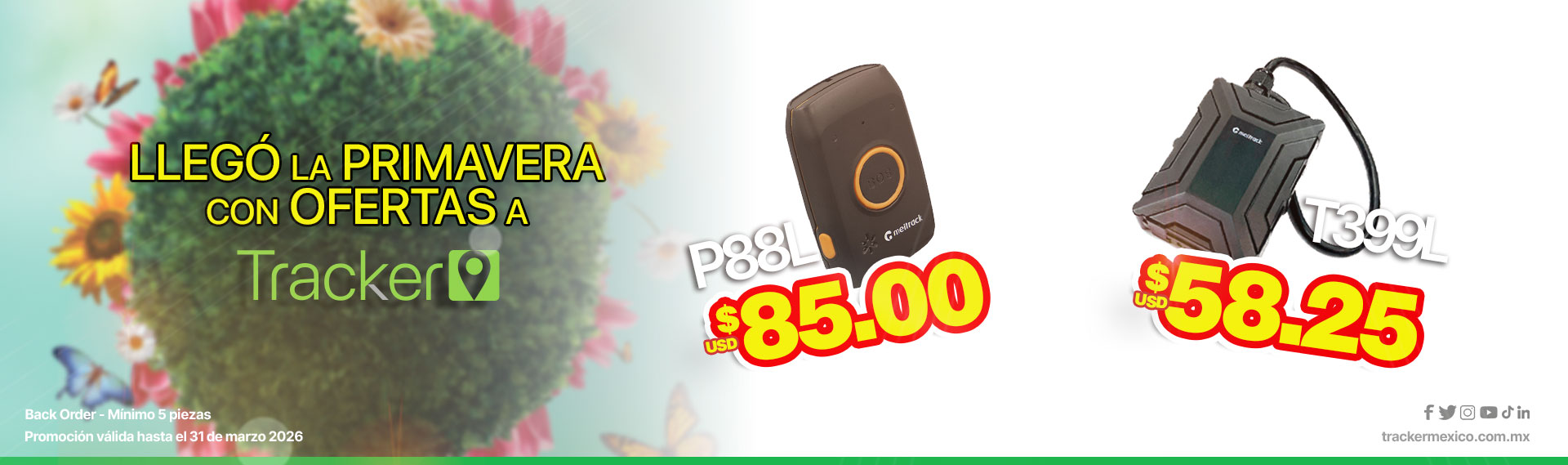 tracker, primavera, promoción, meitrack